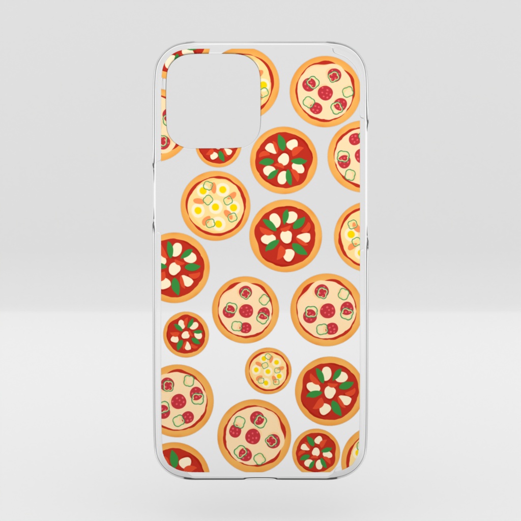 ピザのクリアiPhoneケース