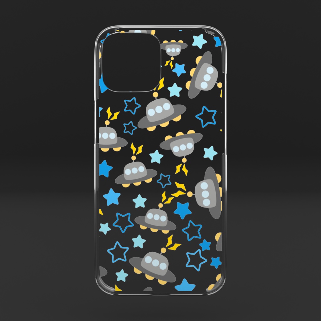 ユーフォーのクリアiPhoneケース