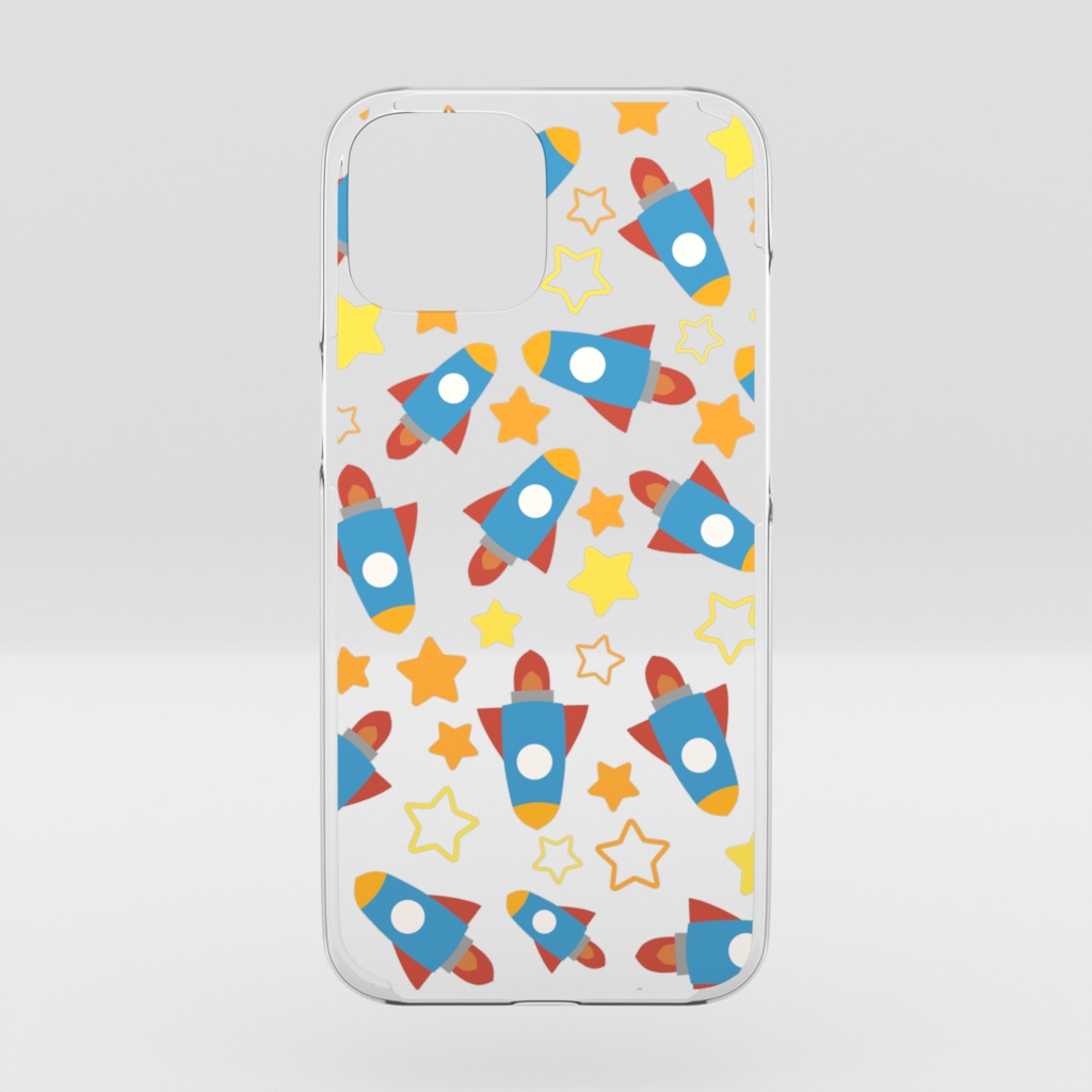 ロケットのクリアiPhoneケース