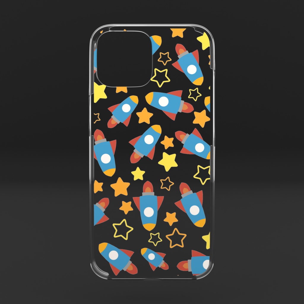 ロケットのクリアiPhoneケース