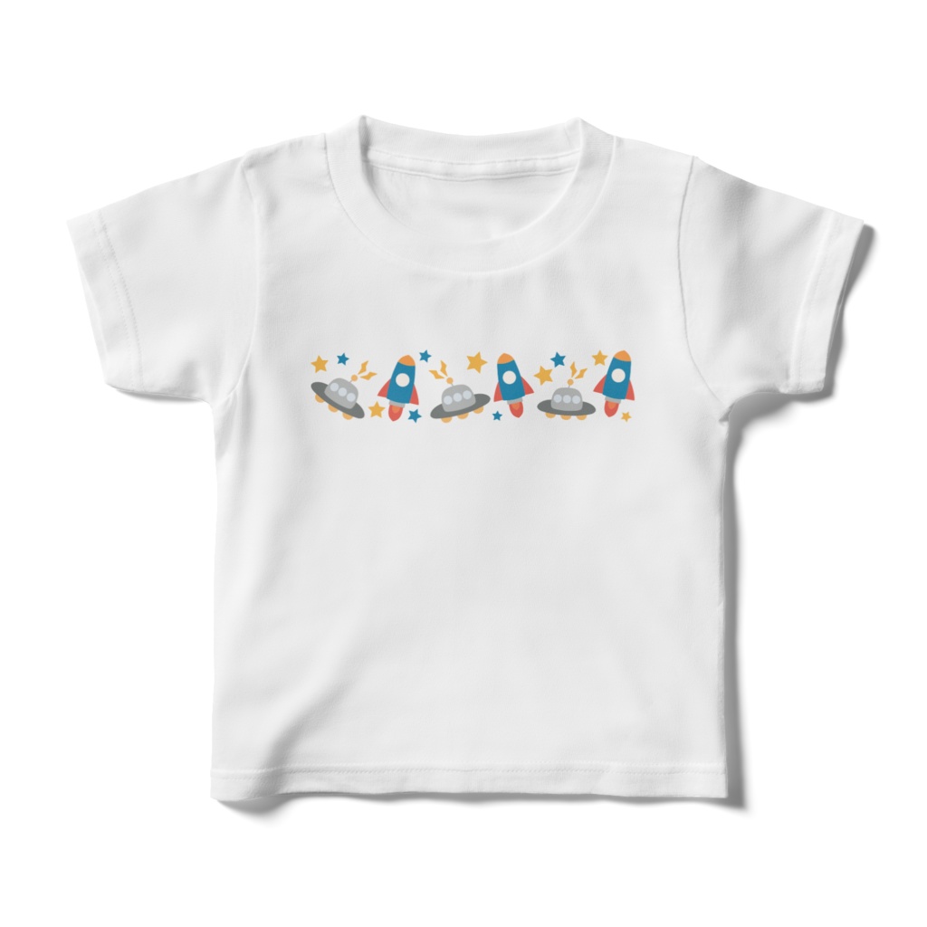ユーフォーとロケットのキッズTシャツ