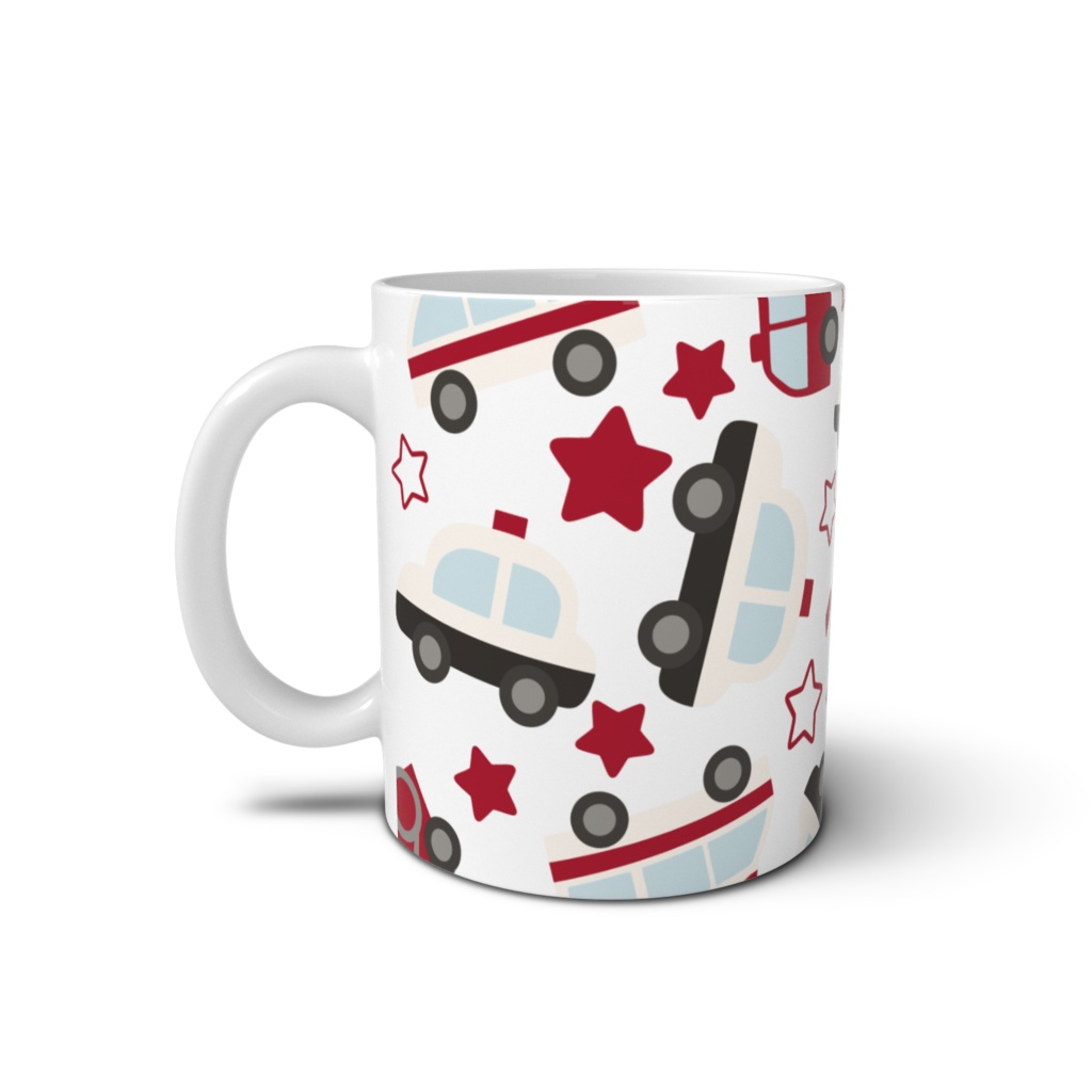 働く車のマグカップ