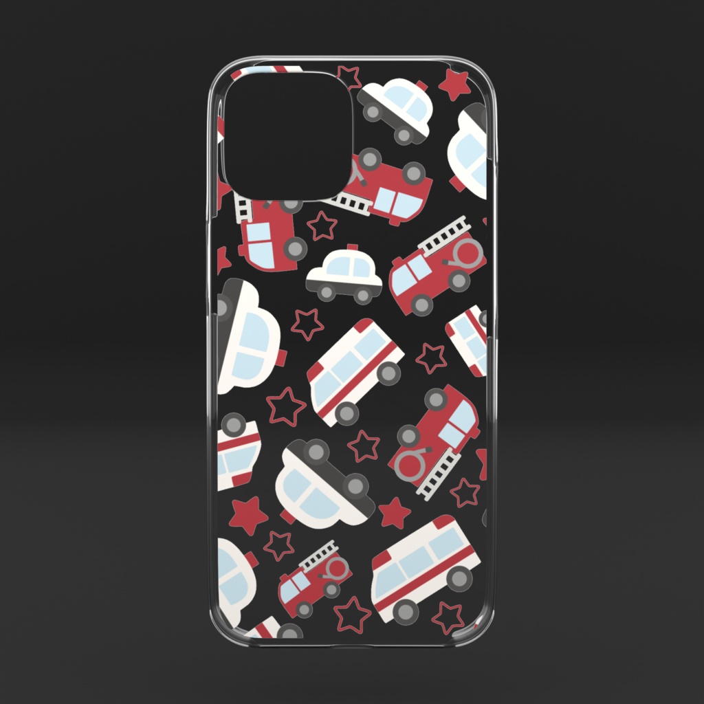 働く車のクリアiPhoneケース