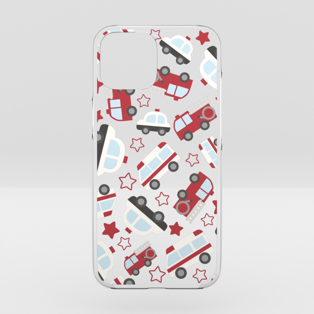 働く車のクリアiPhoneケース