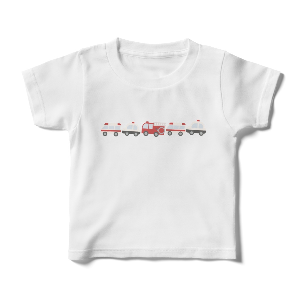 働く車のキッズTシャツ
