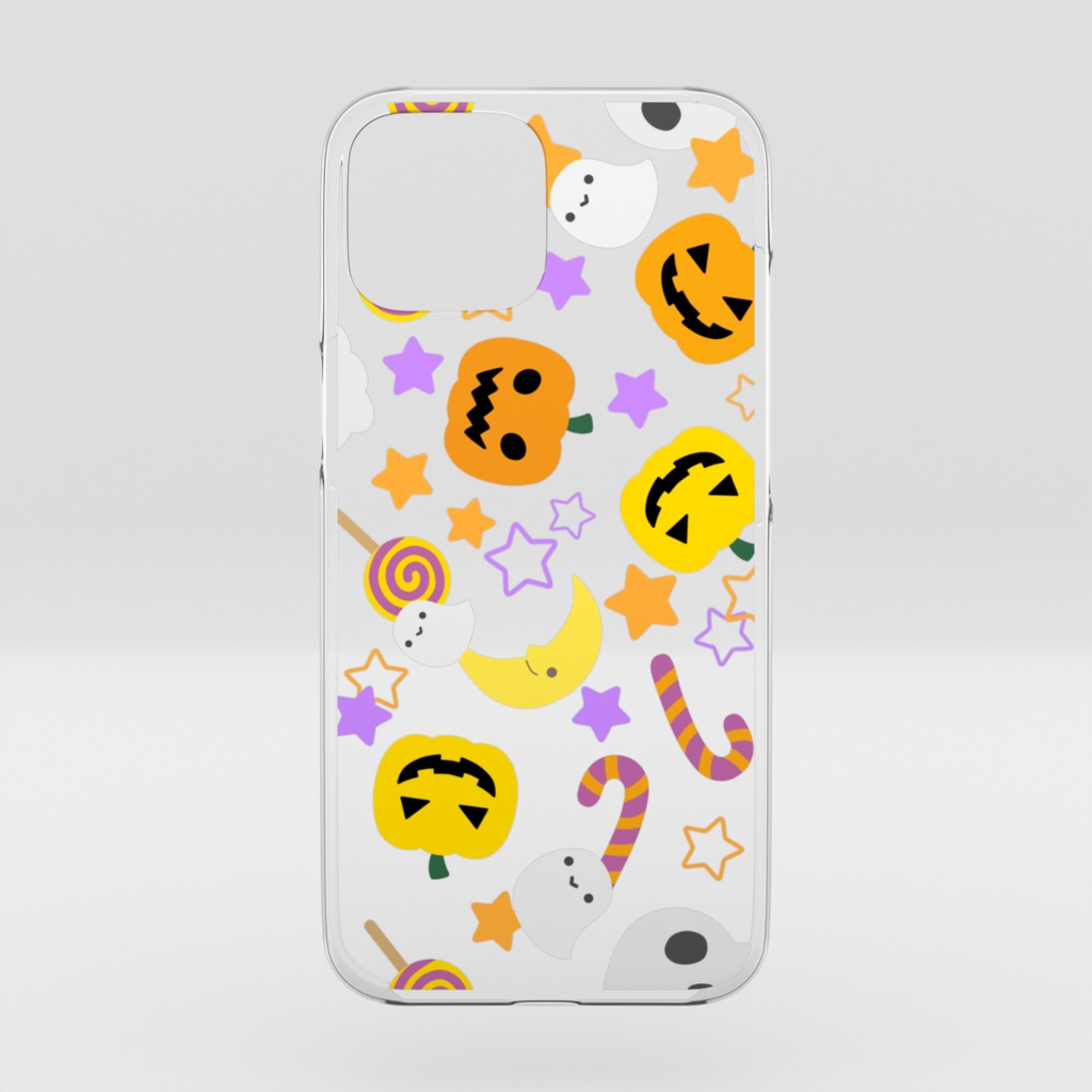 ハロウィンのクリアiPhoneケース