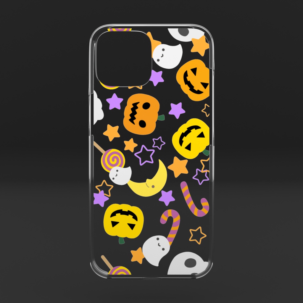 ハロウィンのクリアiPhoneケース