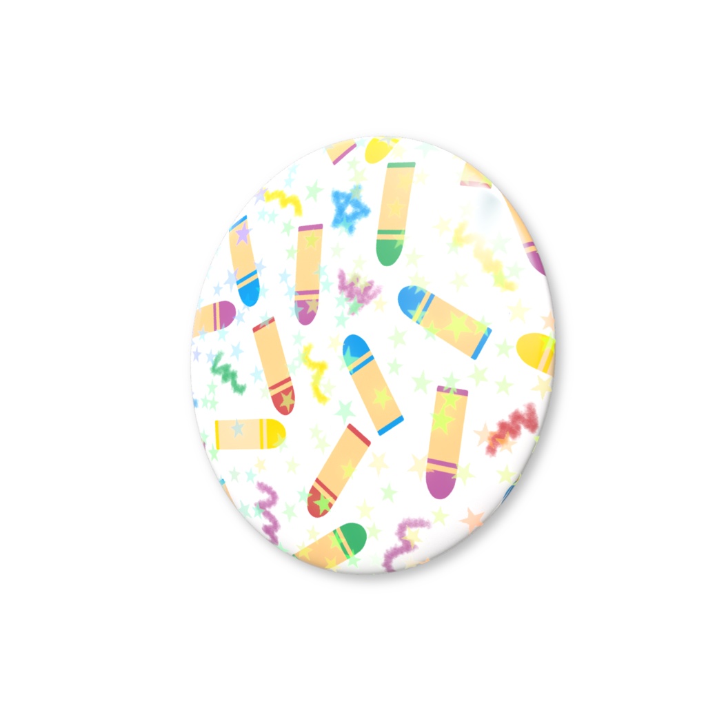 クレヨンのホログラム缶バッジ