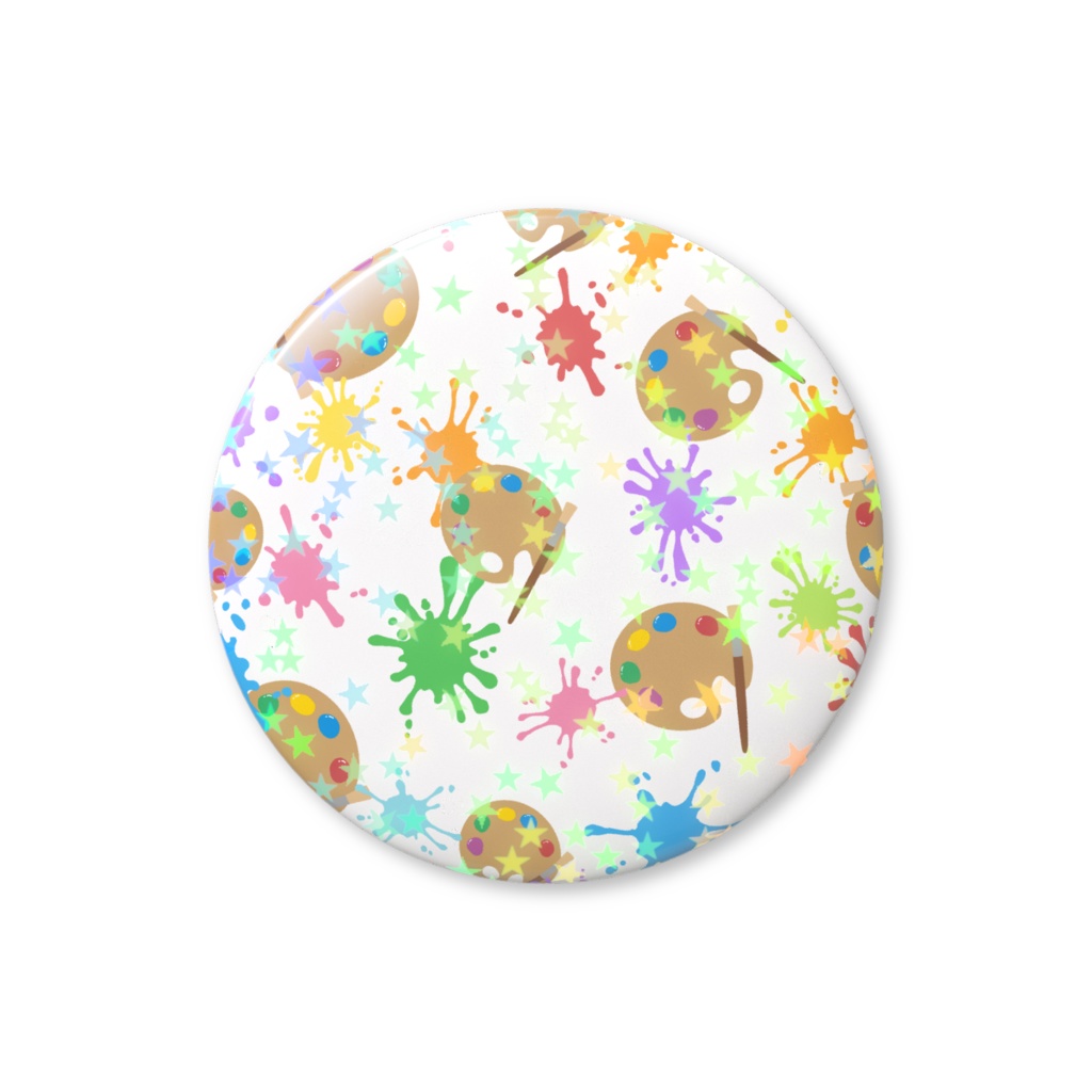 絵具のホログラム缶バッジ