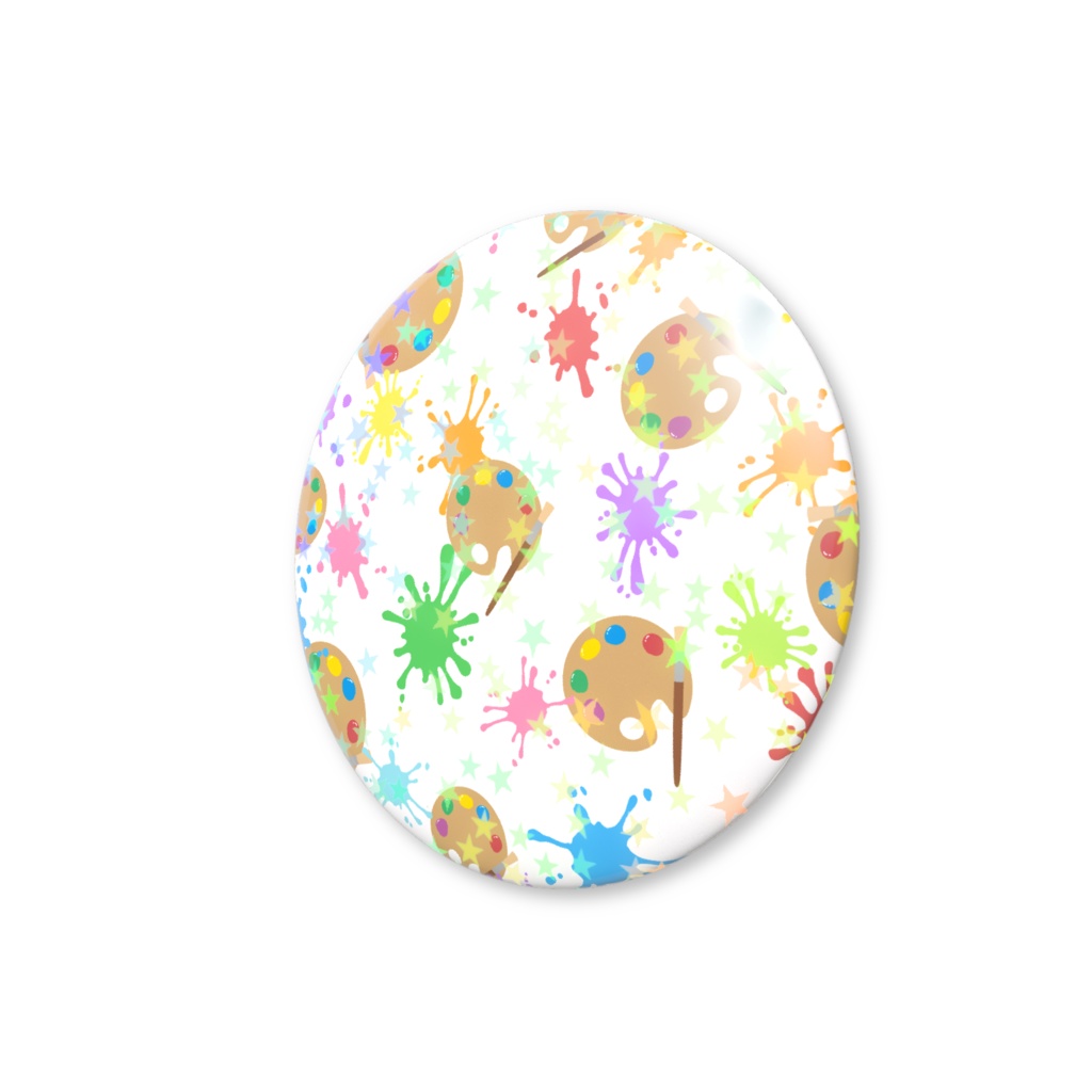 絵具のホログラム缶バッジ