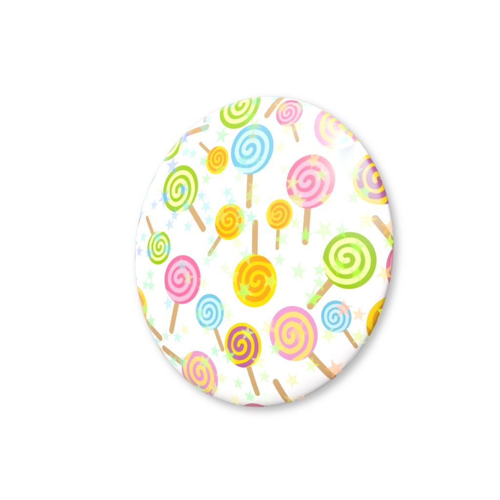 キャンディのホログラム缶バッジ