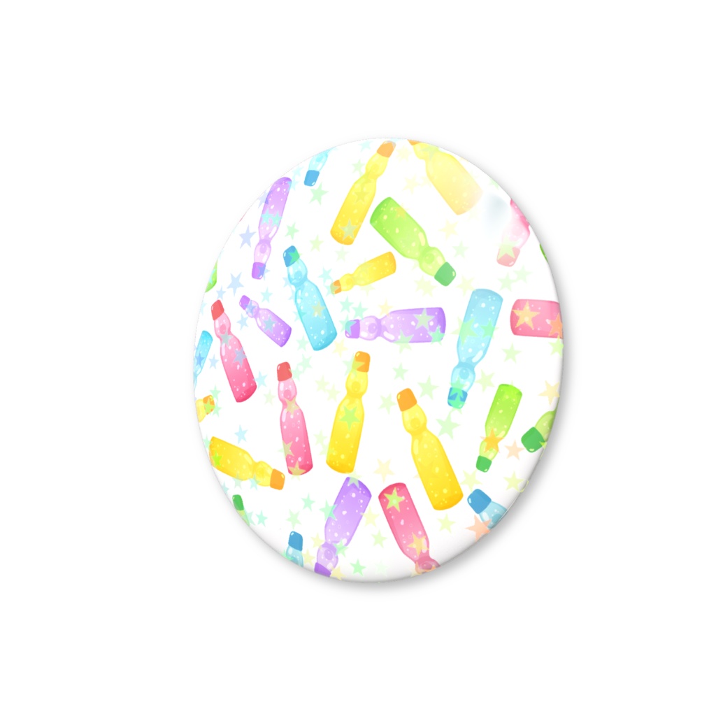 ラムネのホログラム缶バッジ