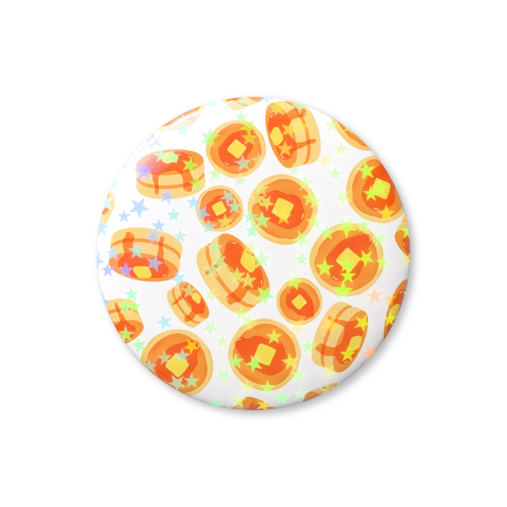 ホットケーキのホログラム缶バッジ