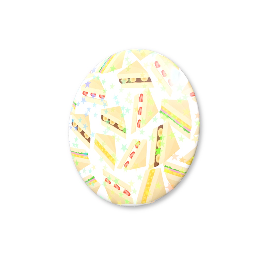 サンドイッチのホログラム缶バッジ