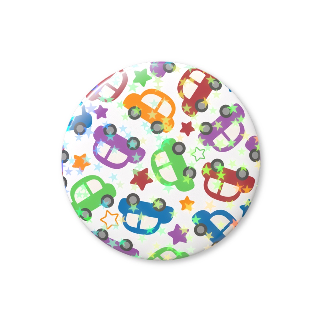 クルマのホログラム缶バッジ