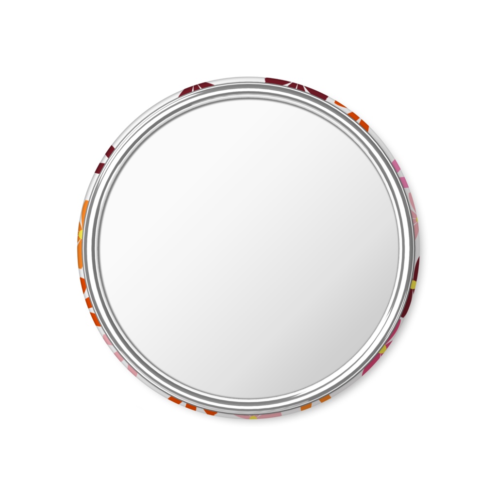 コスモスの缶ミラー