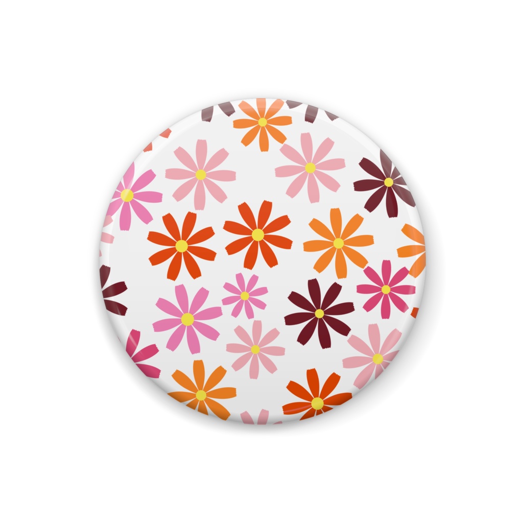 コスモスの缶バッジ