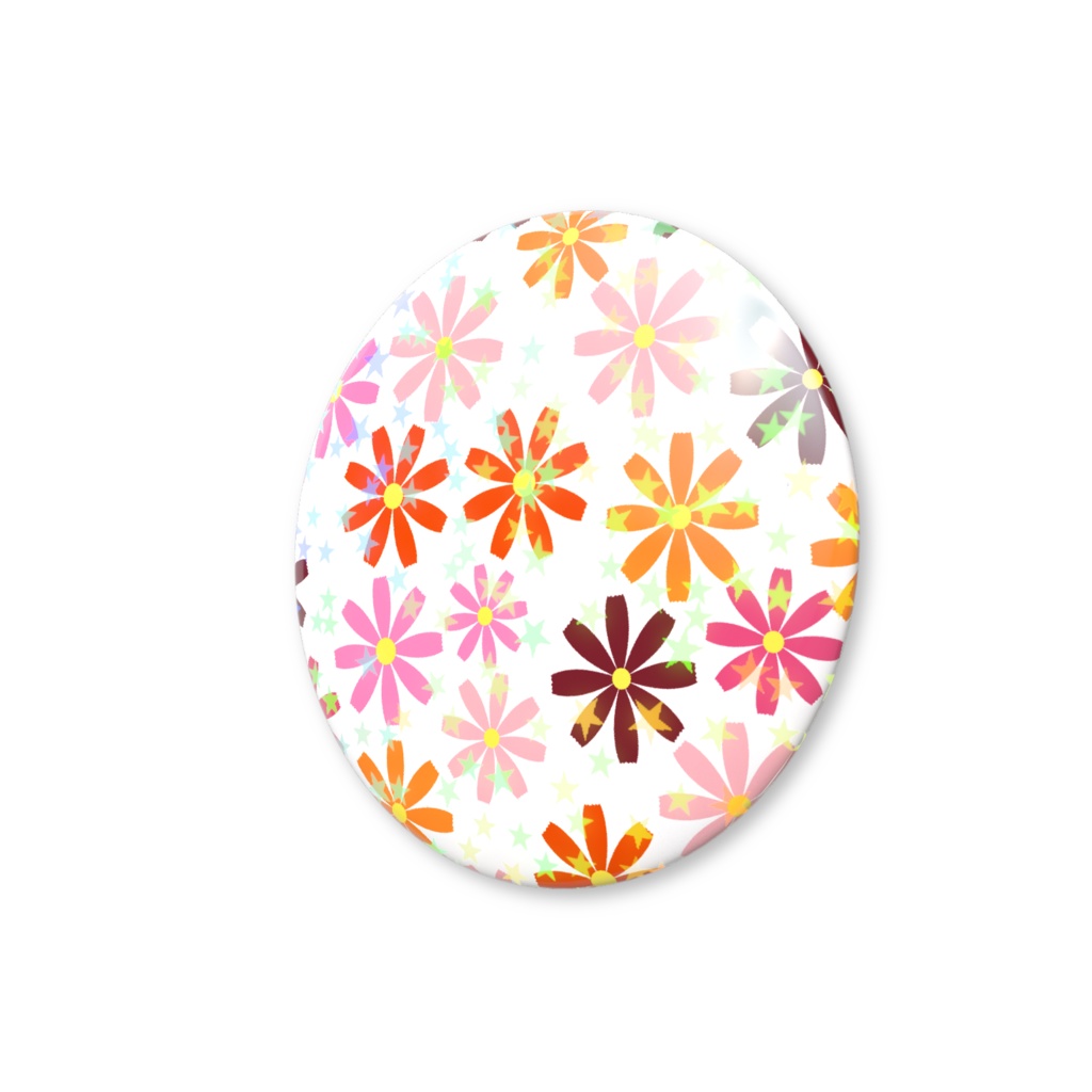 コスモスのホログラム缶バッジ