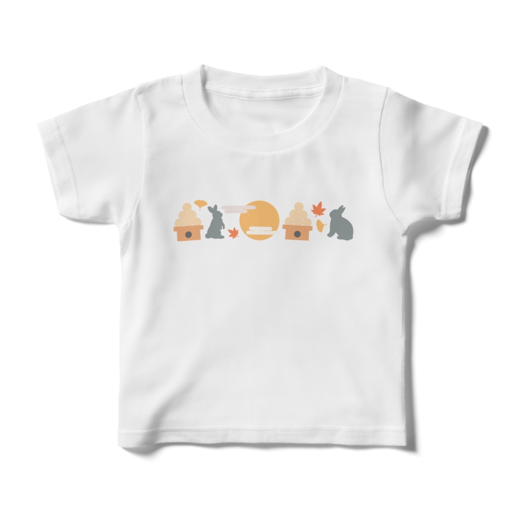 お月見のキッズTシャツ