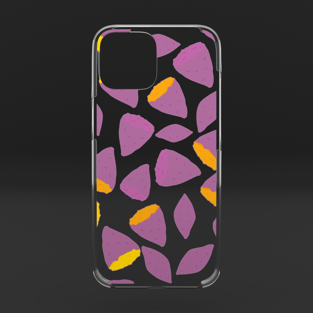 サツマイモのクリアiPhoneケース
