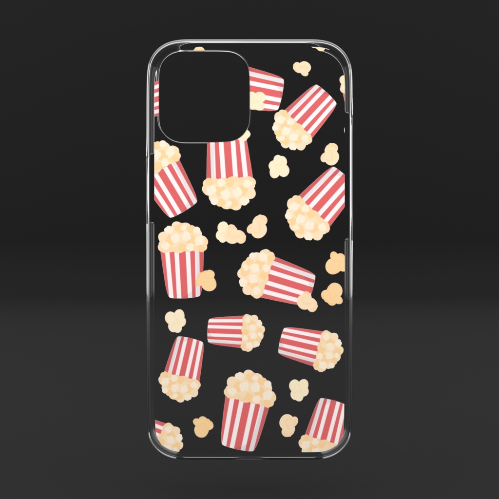 ポップコーンのクリアiPhoneケース