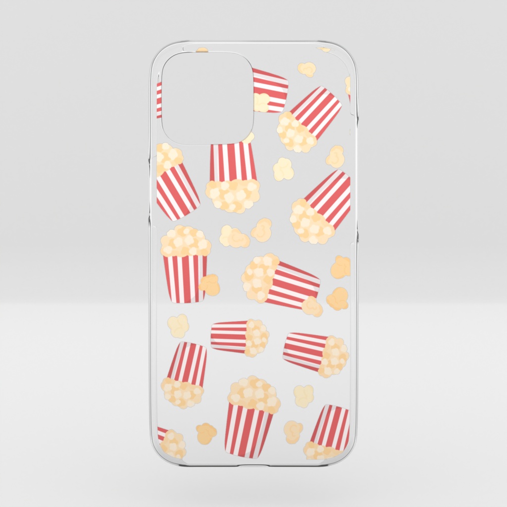 ポップコーンのクリアiPhoneケース