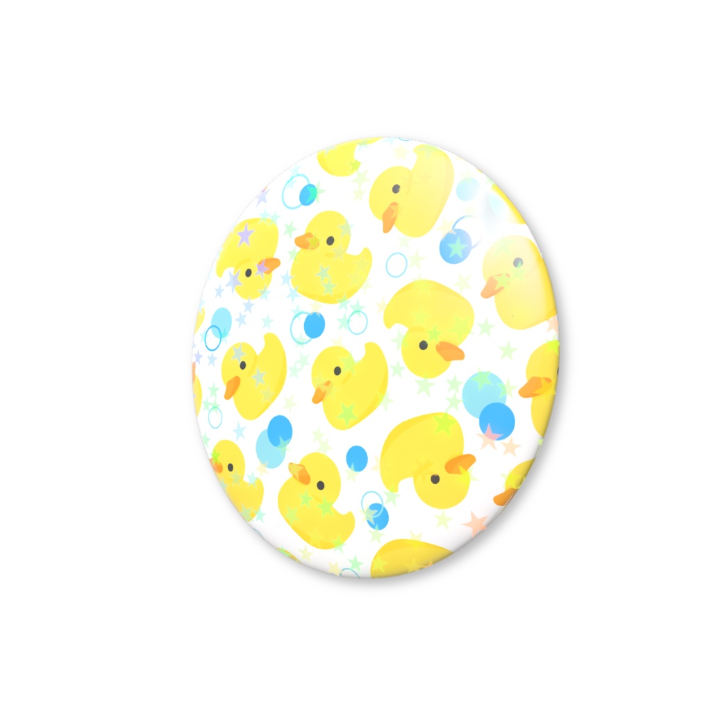 アヒルのホログラム缶バッジ