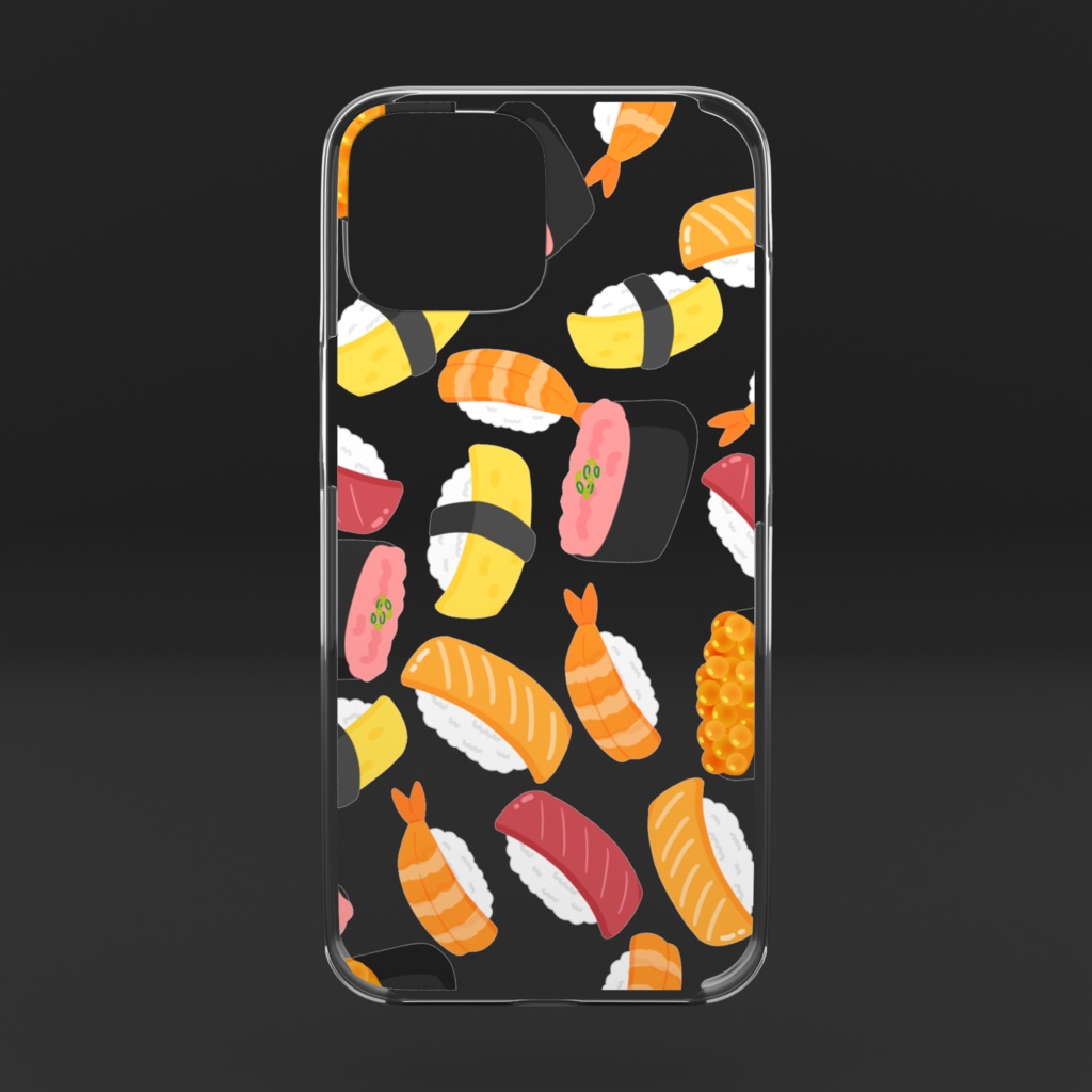 お寿司のクリアiPhoneケース
