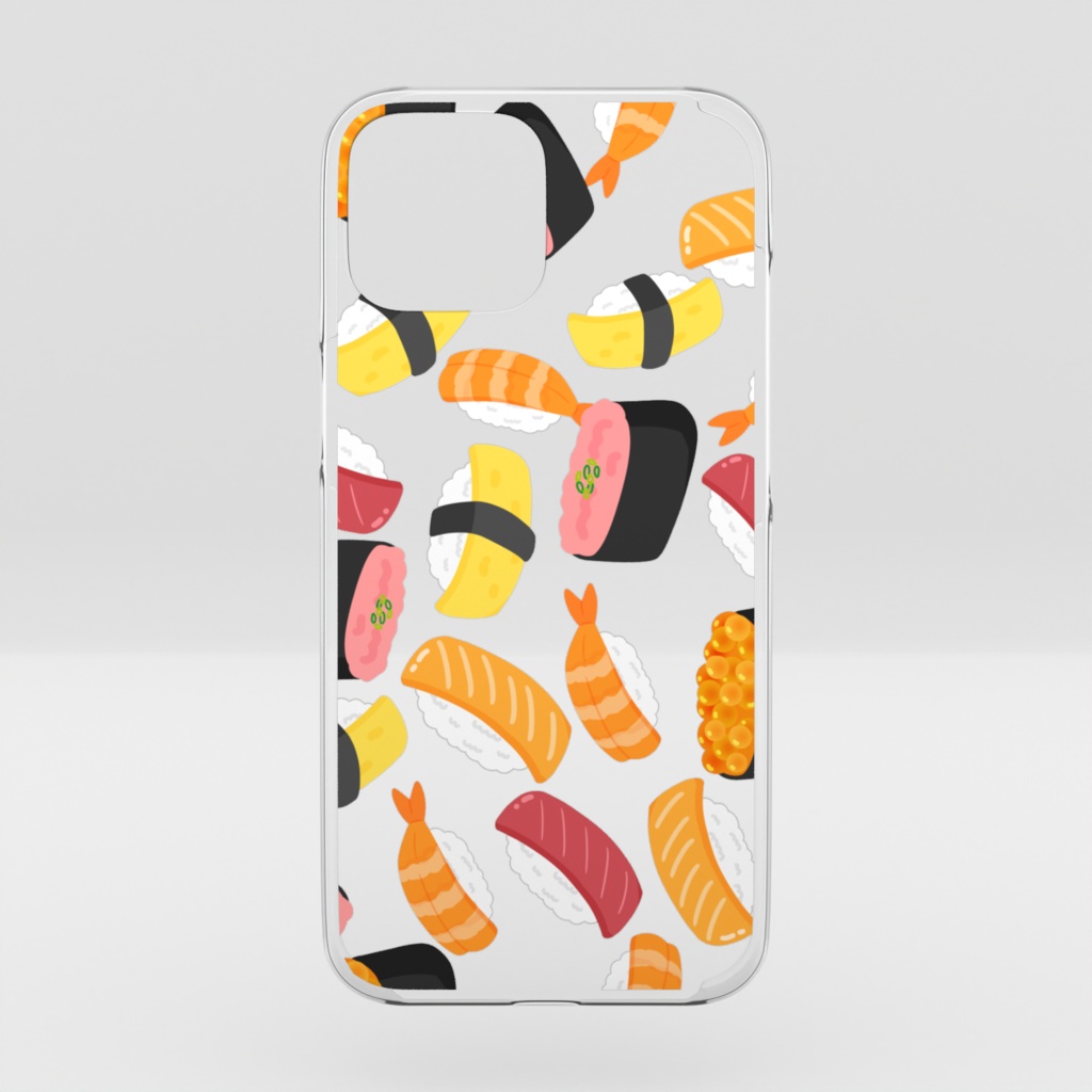 お寿司のクリアiPhoneケース