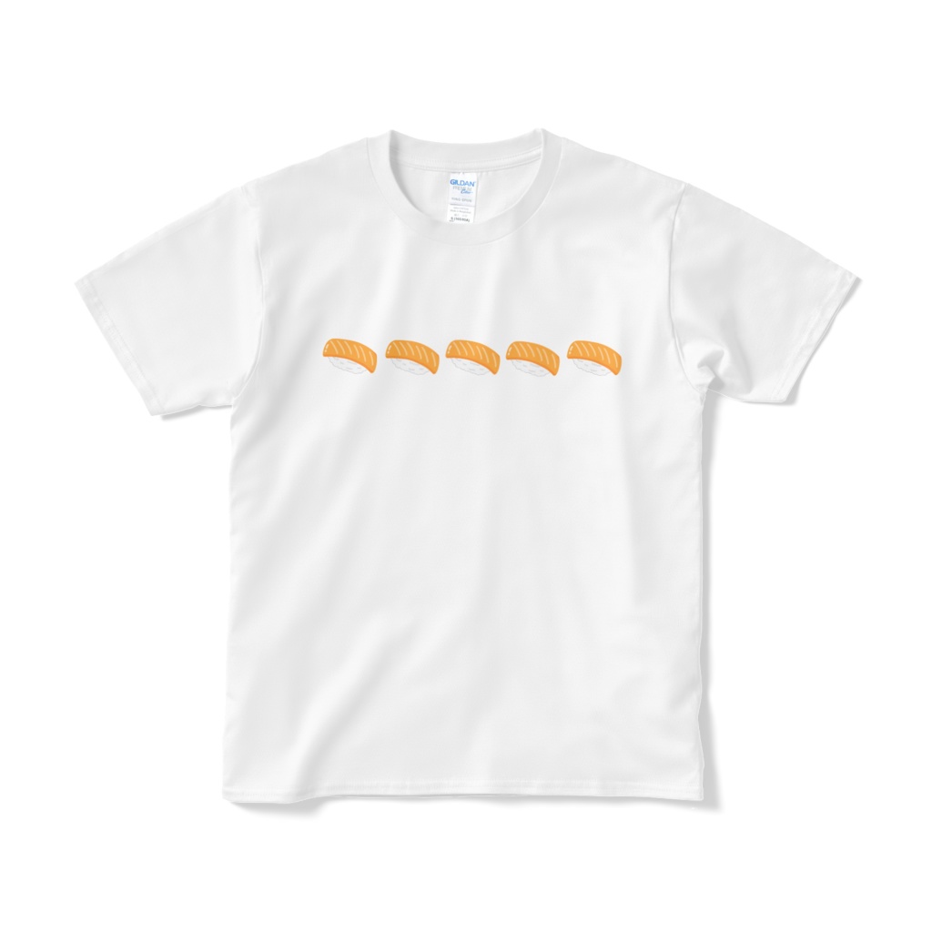 サーモンのお寿司のTシャツ