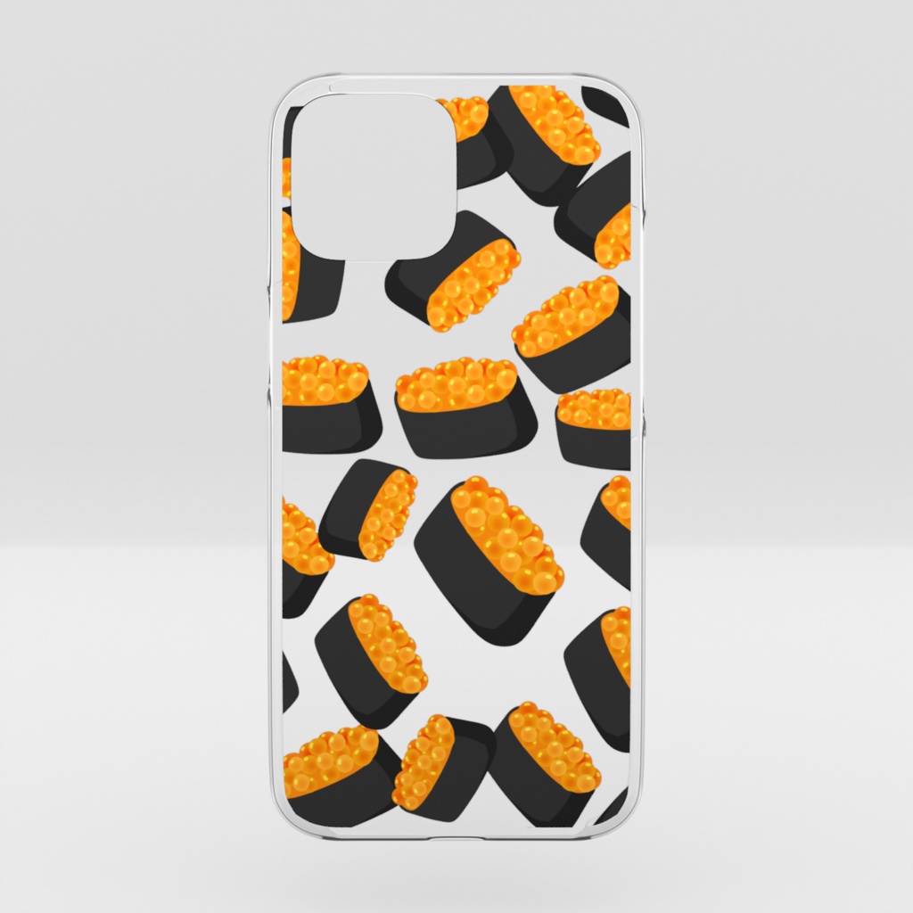 イクラ軍艦のクリアiPhoneケース