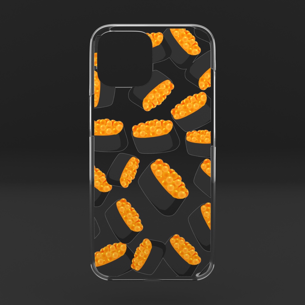 イクラ軍艦のクリアiPhoneケース