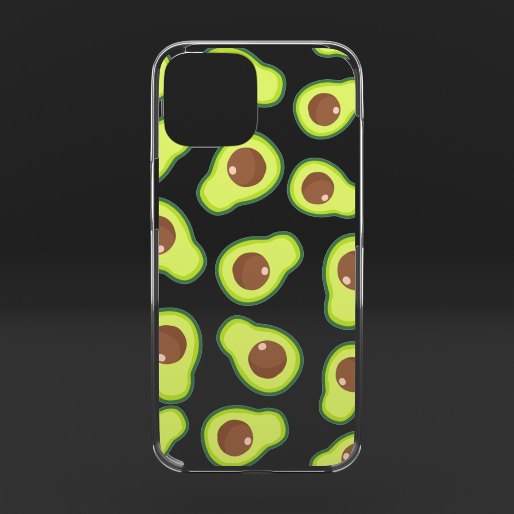 アボカドのクリアiPhoneケース