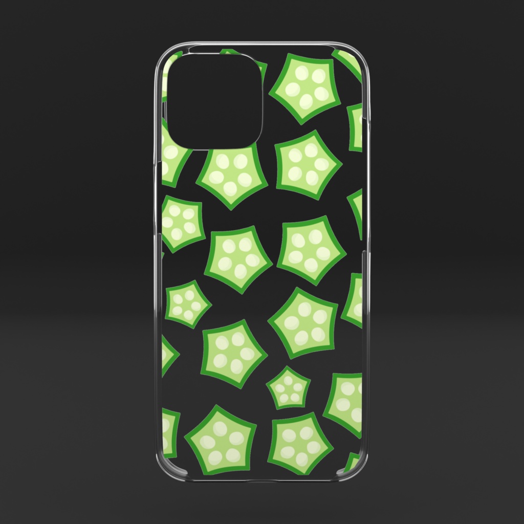 オクラのクリアiPhoneケース