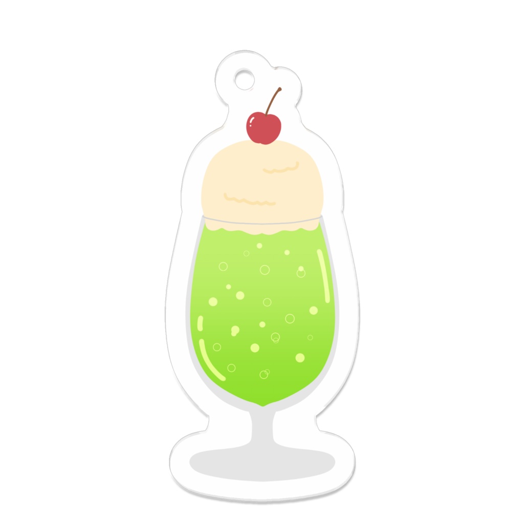 クリームソーダのアクリルキーホルダー