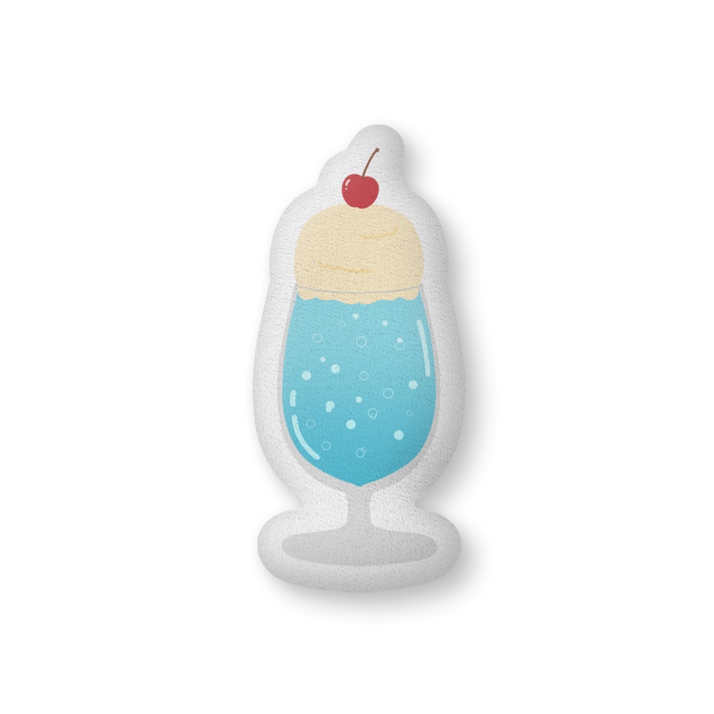 青色クリームソーダのクッション