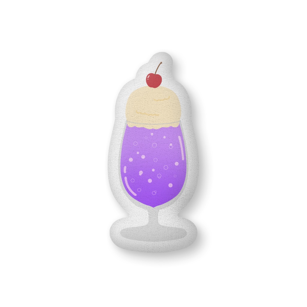 紫色クリームソーダのクッション