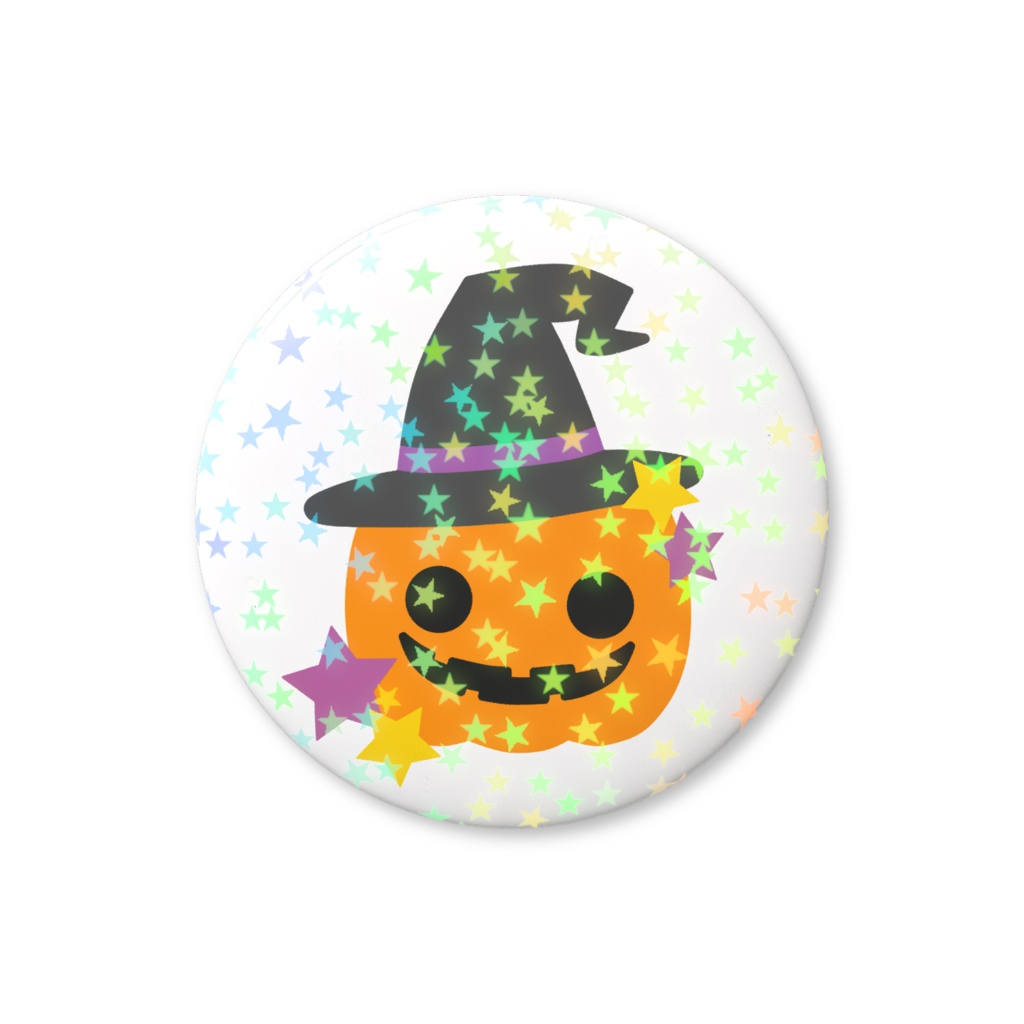 ハロウィンのホログラム缶バッジ