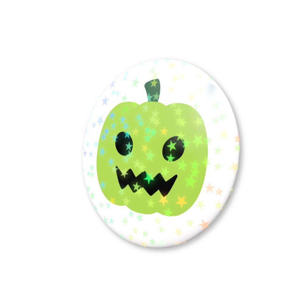 ジャックオーランタンのホログラム缶バッジ