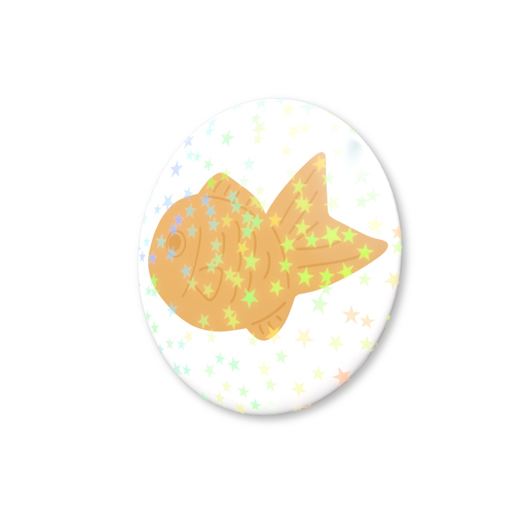 タイヤキのホログラム缶バッジ