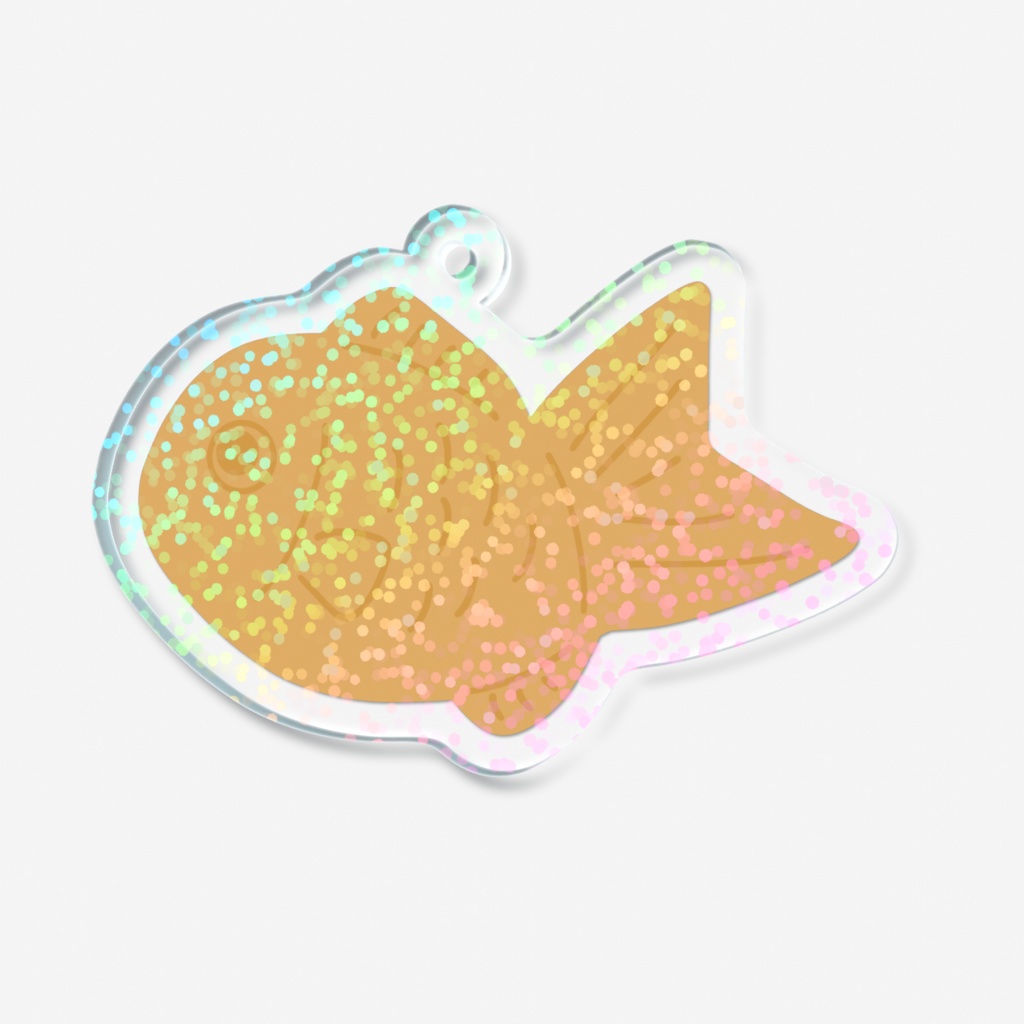 タイヤキのホログラムアクリルキーホルダー