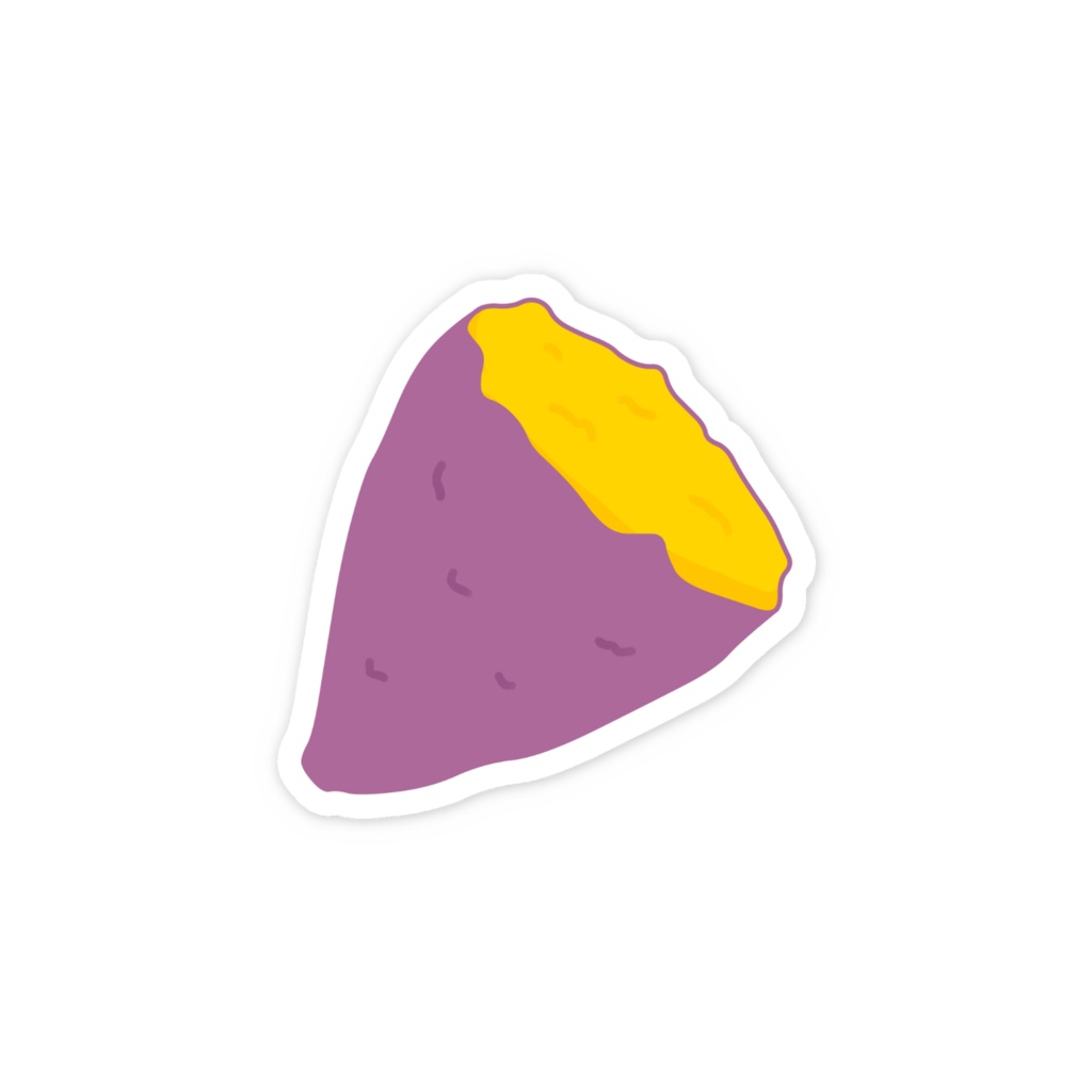 サツマイモのスマホステッカー