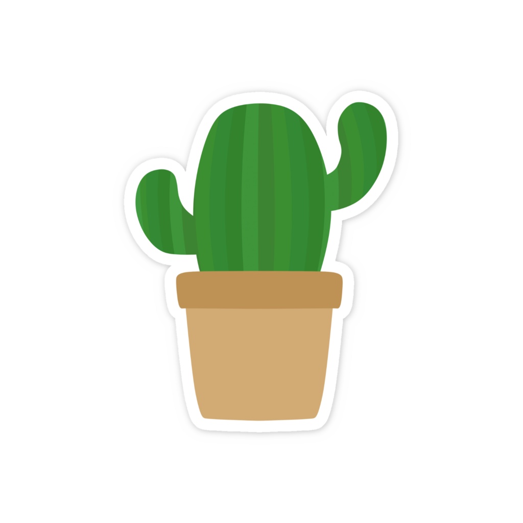 サボテンのスマホステッカー