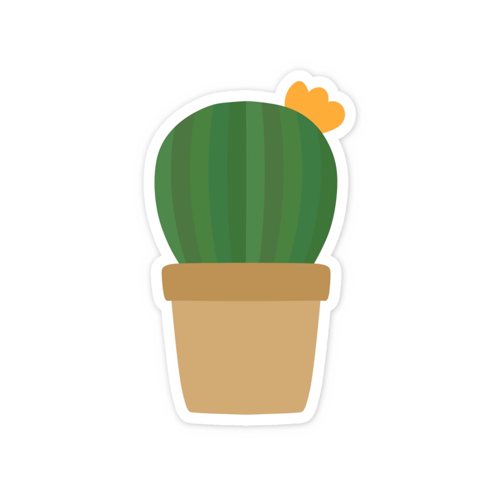 サボテンのスマホステッカー