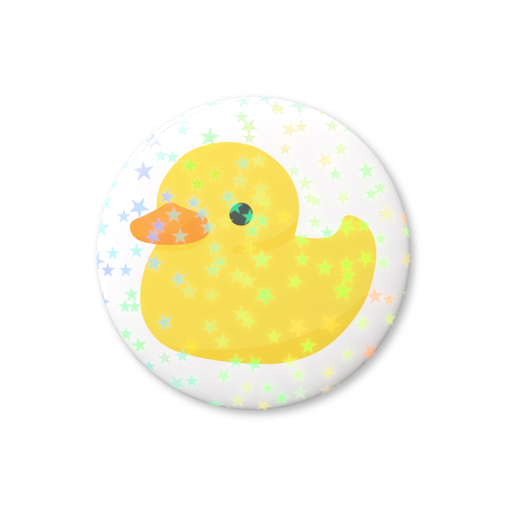 アヒルのホログラム缶バッジ