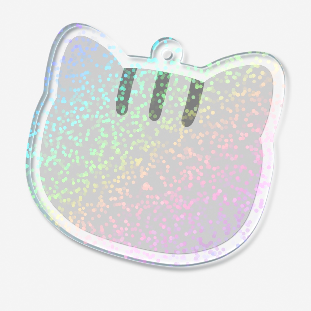 猫のホログラムアクリルキーホルダー