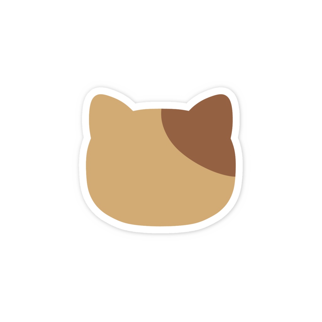 茶猫のスマホステッカー