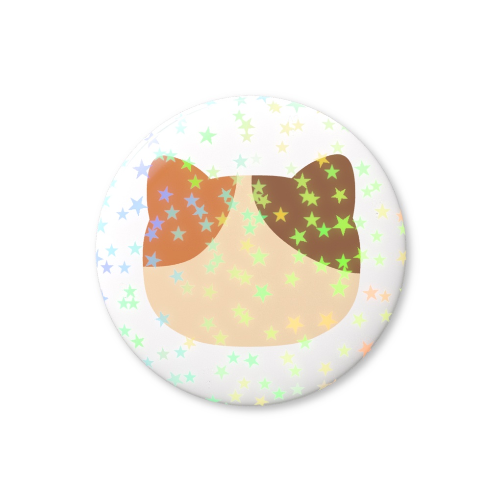 三毛猫のホログラム缶バッジ