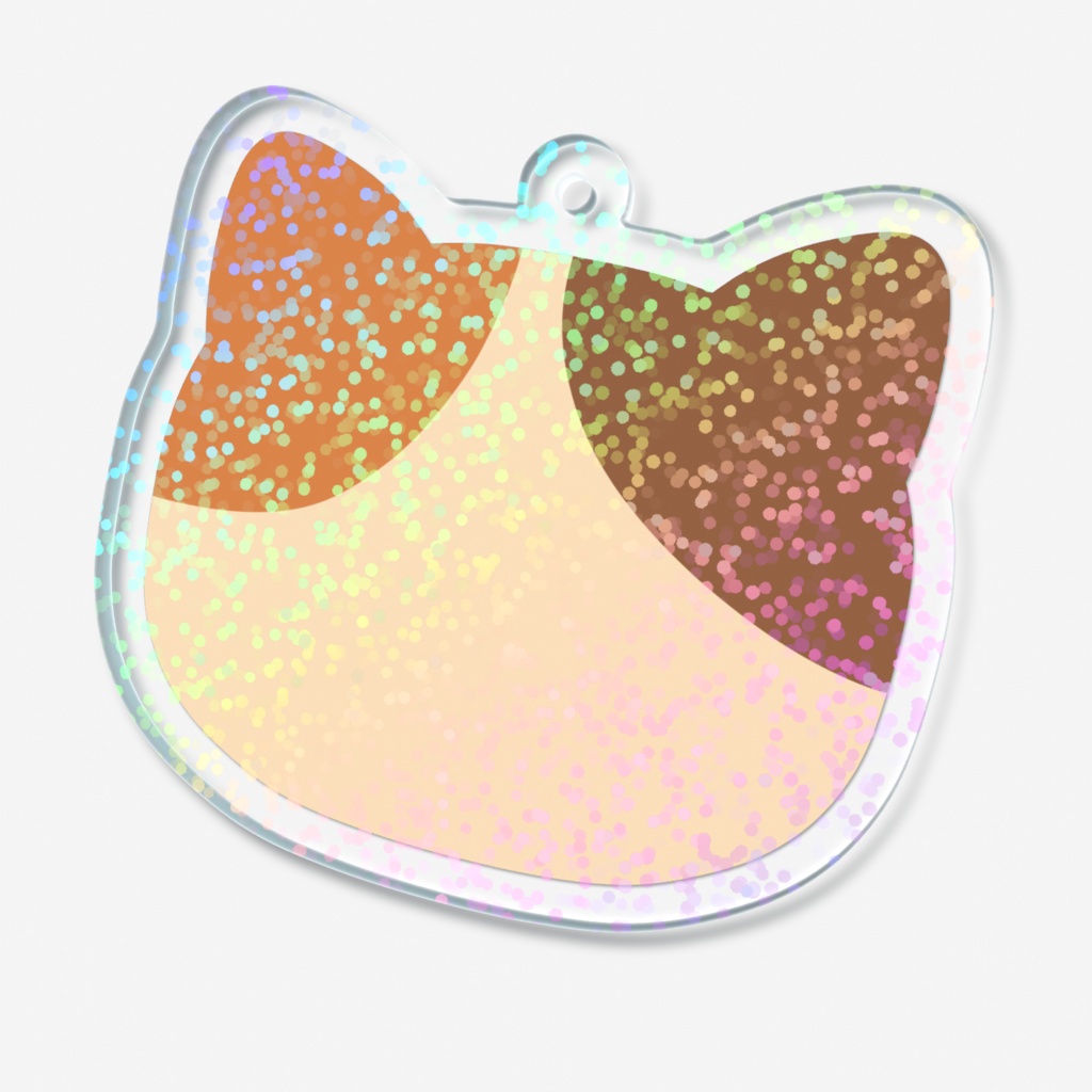 三毛猫のホログラムアクリルキーホルダー