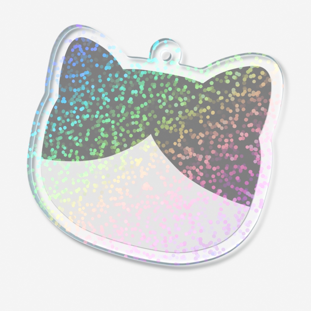 猫のホログラムアクリルキーホルダー